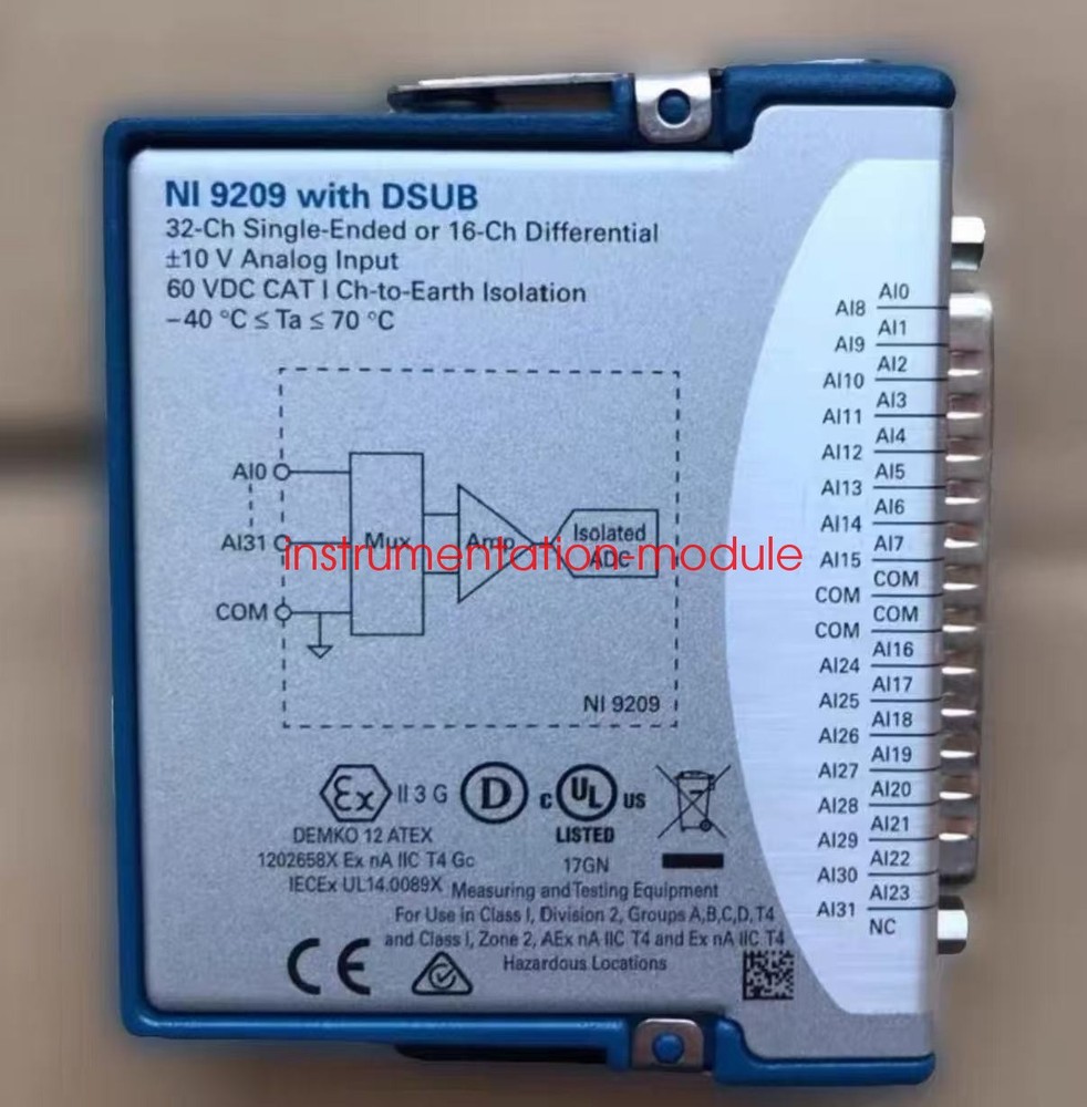 National Instruments NI 9209 cDAQ Analog Input Module D-sub Test passed