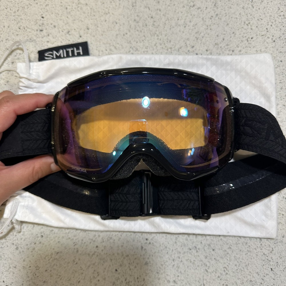 Smith Womens Snow Goggles Black Blue Sensor Mirror