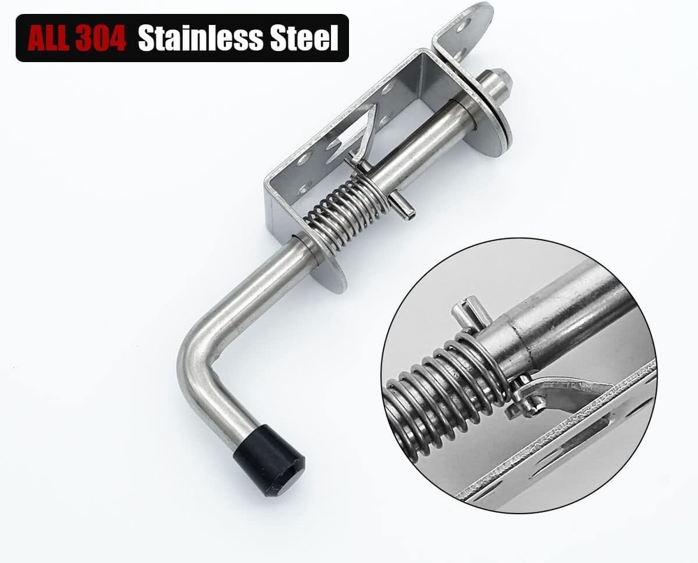 2 Pack Spring Pin Latch Lock For Utility Trailer Tail Gate Loaded Heavy Duty