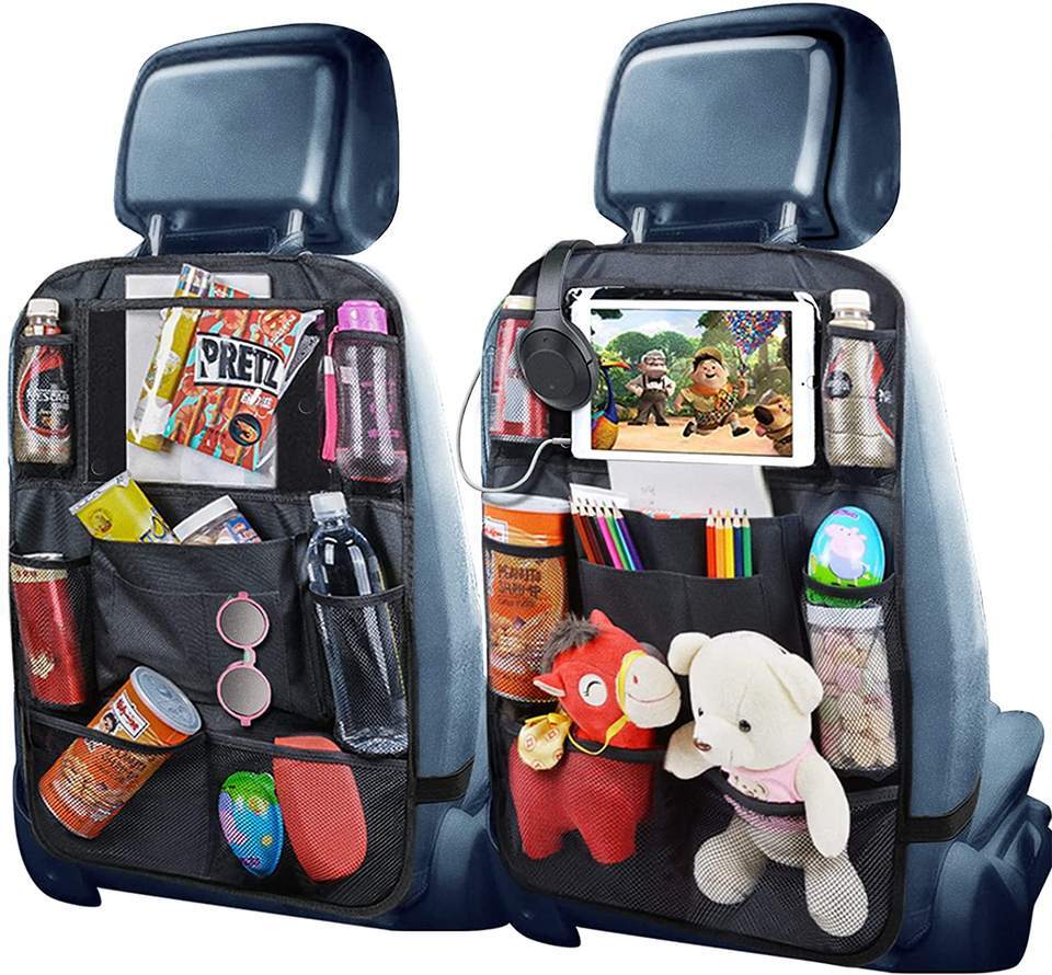 Multi-Pockets Front-Back Seat Car Organizer/Storage with Touch Screen Tablet Hol