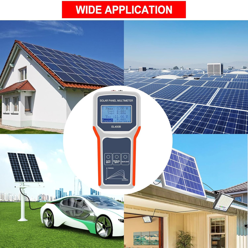 Smart MPPT Solar Panel Tester Multimeter - EL400B Power Meter Tool