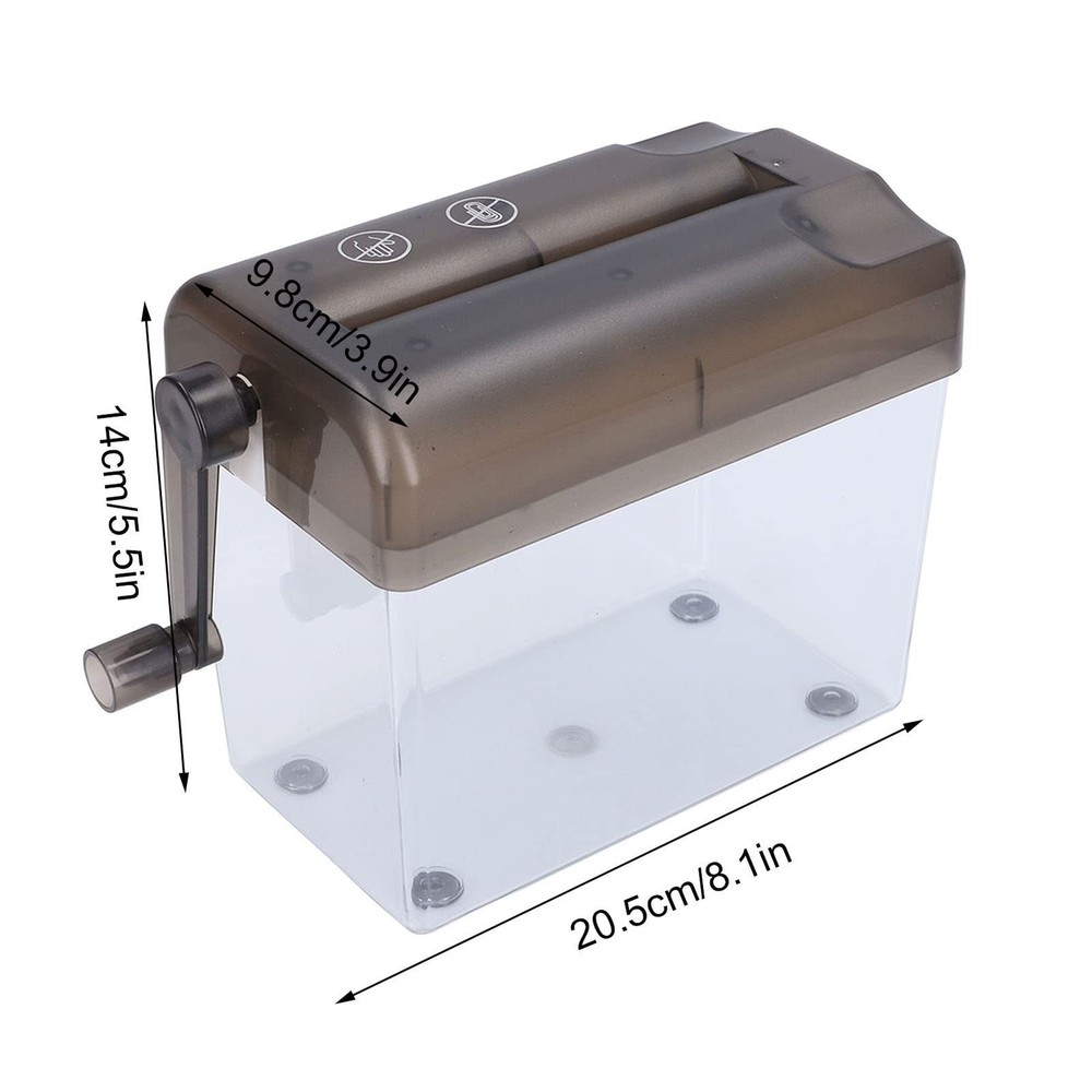 Manual Shredder, Hand Documents Cutting Tool, Transparent Hand Shredder for O...