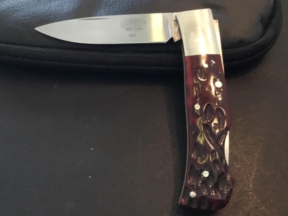 Custom Frank Centofante Bone #060 Lockback like Slipjoint Folder Folding Knife