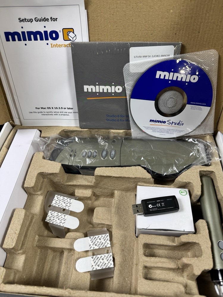 Mimio Bundle - Pads, Wireless Transmitters, Pens, Software, Etc - Not Tested