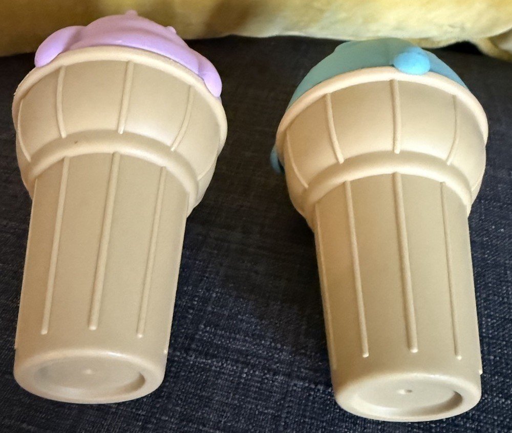 Ice Cream Purple Blue Soft Cone Toy Play Set Removable 2 Set Stackable VISIT Us