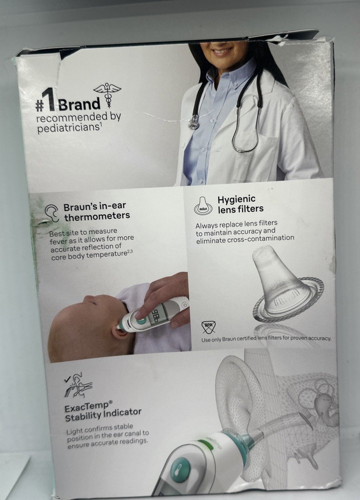 Braun ThermoScan 5 Ear Thermometer, ExacTemp Stability Indicator Thermometer