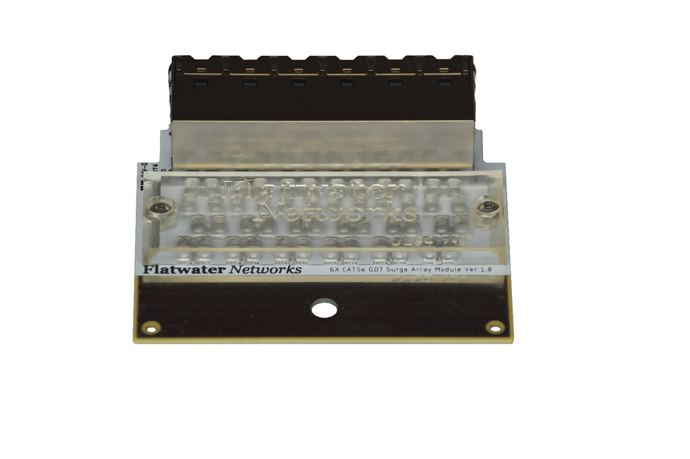 Flatwater Networks 6 Line Rackmount Ethernet Surge Supressor Replacement Module