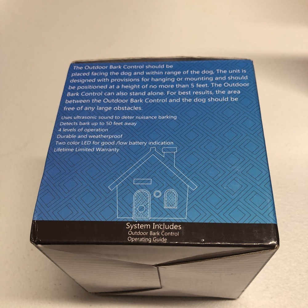 Sonic Bark Control Device with Decorative Touch! Small House Open Box