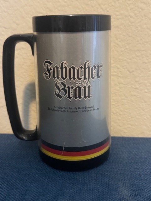 FABACHER BRAU- VINTAGE- RARE - BEER STEIN Jackson Brewing Co THERMO-SERV