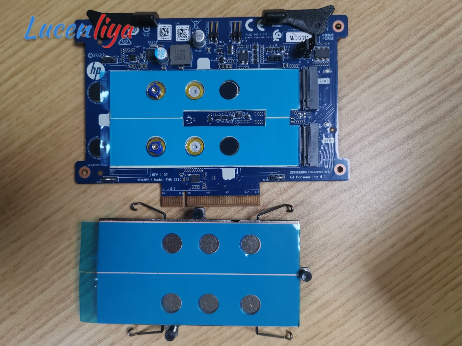 HP 933576-001 Turbo Drive Dual M.2 SSD Adapter for Z8 G4 864764-002 844779-001