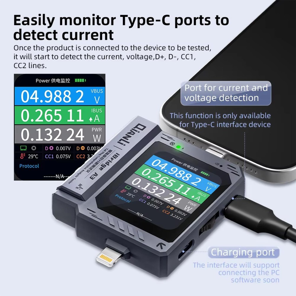 Mobile Phone Tail Plug Detector Tail Plug Comprehensive Analysis Tester Curre...