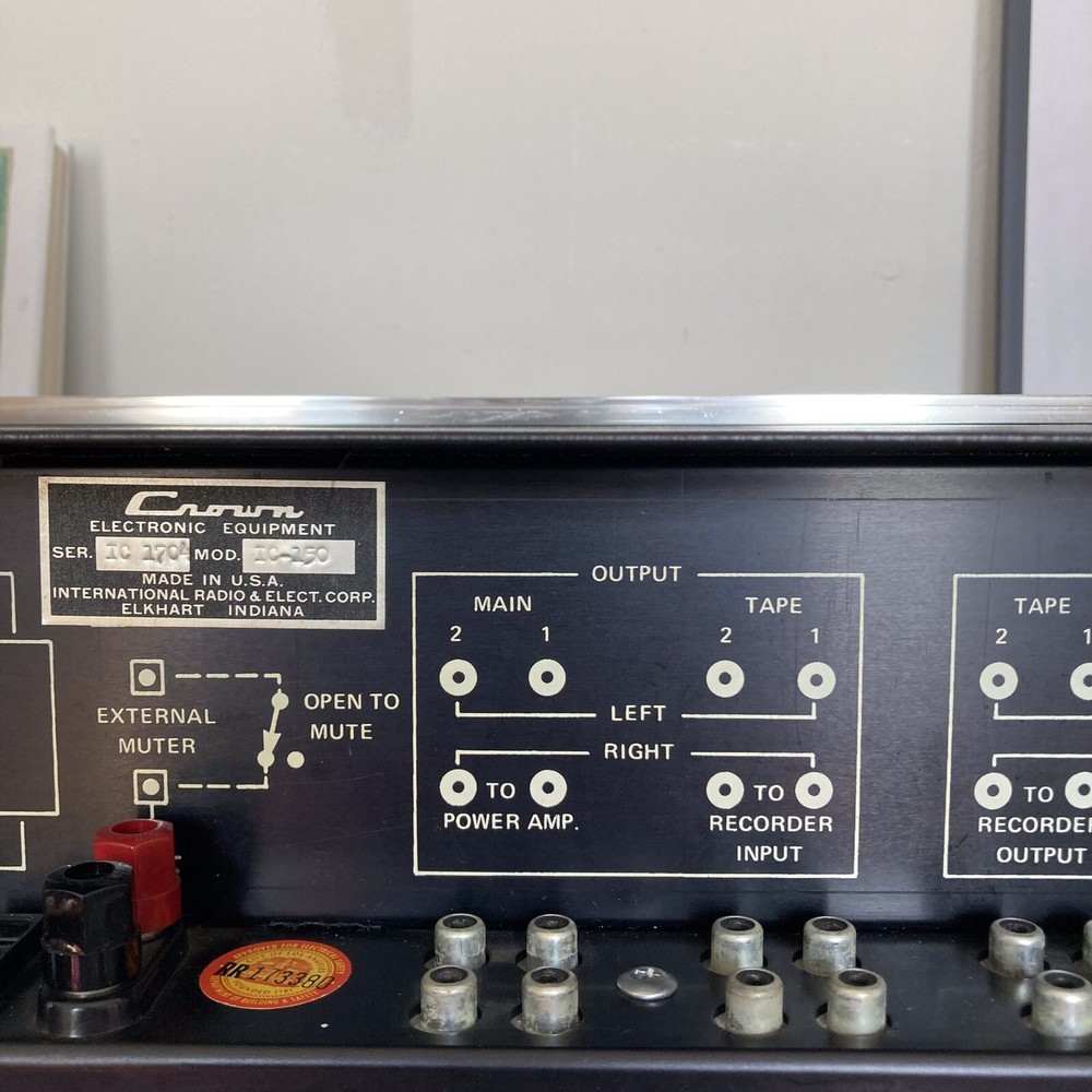 VTG Crown IC150 Solid State Integrated Circuit Stereo Console Preamplifier W/BOX