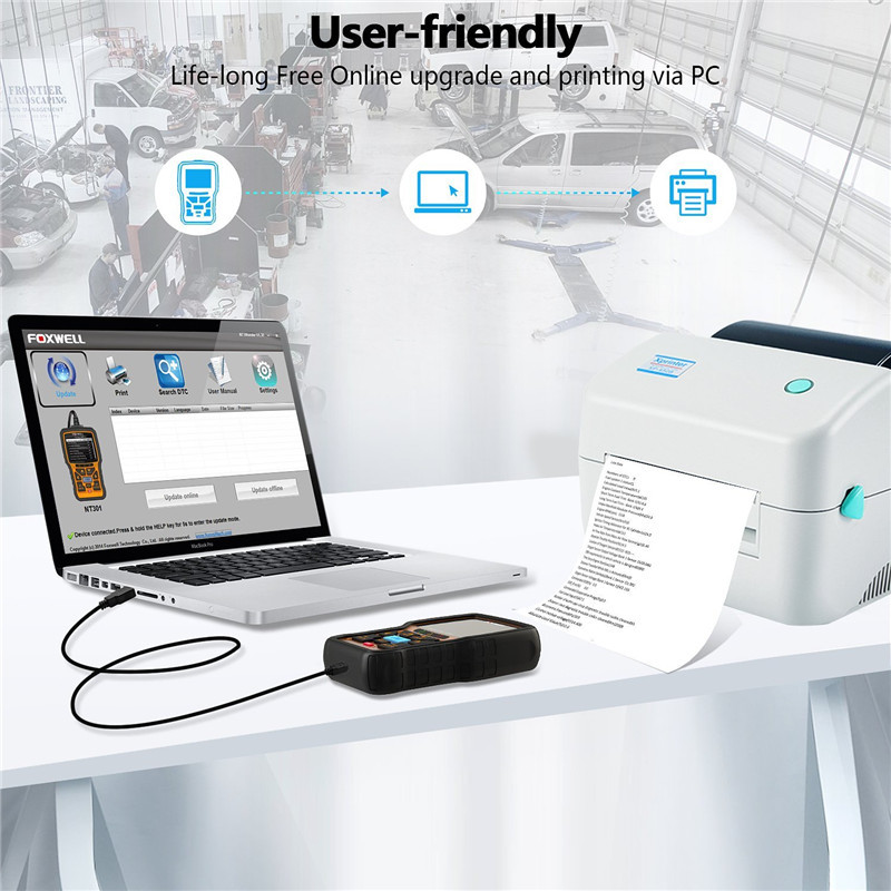 NT301 EOBD OBDII Car Check Engine Fault Code Reader Auto Diagnostic Scanner Tool