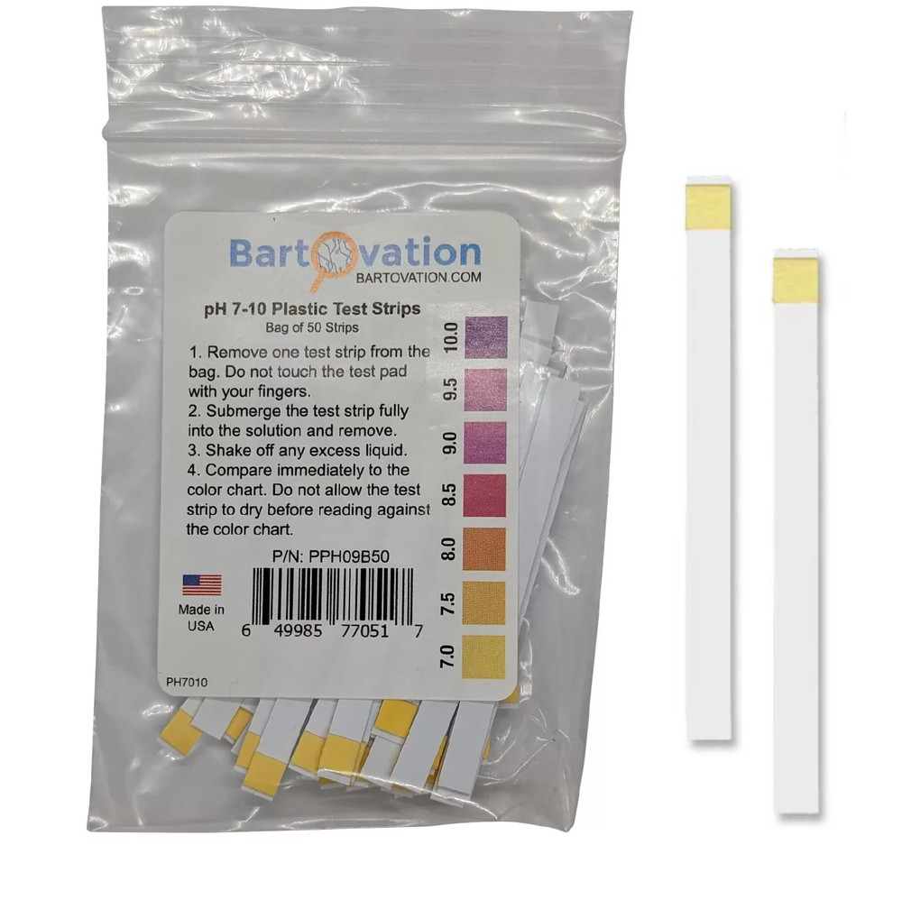 pH 7-10 Test Strips [Bag of 50 Strips]