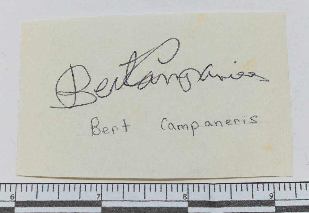 Bert Campaneris cut autograph