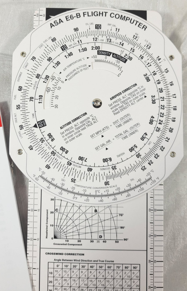 ASA Air Classics E6-B Paper Flight Computer - Student Pilot Navigation Tool