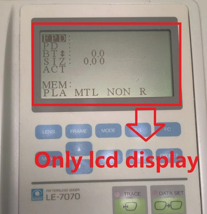 Compatible Replacement For Edging machine Santinelli Nidek le-7070  LCD Screen