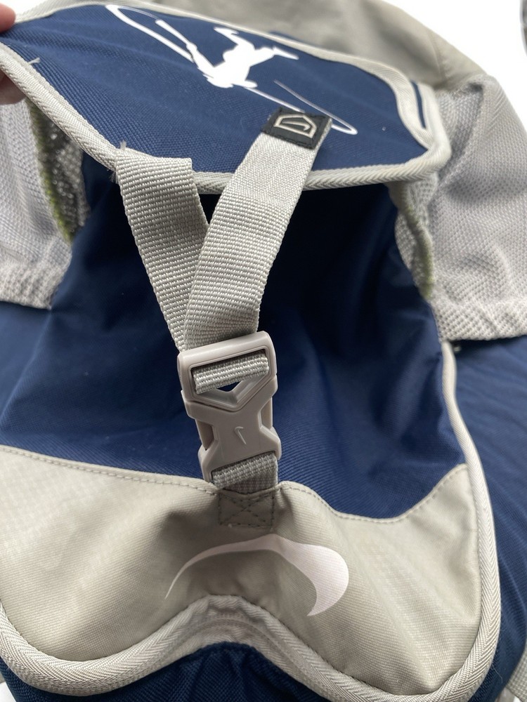 Nike Swingman Softball Baseball Backpack Multiple Pockets Gray /Blue