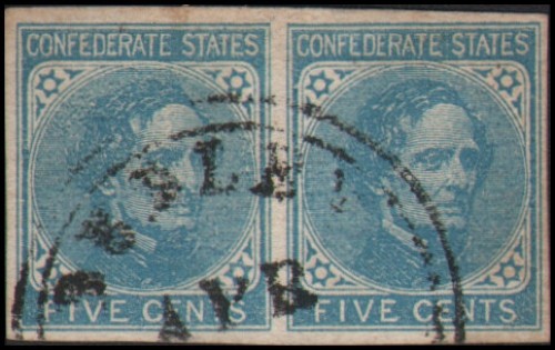 Confederate States of America #7a Used VF pair