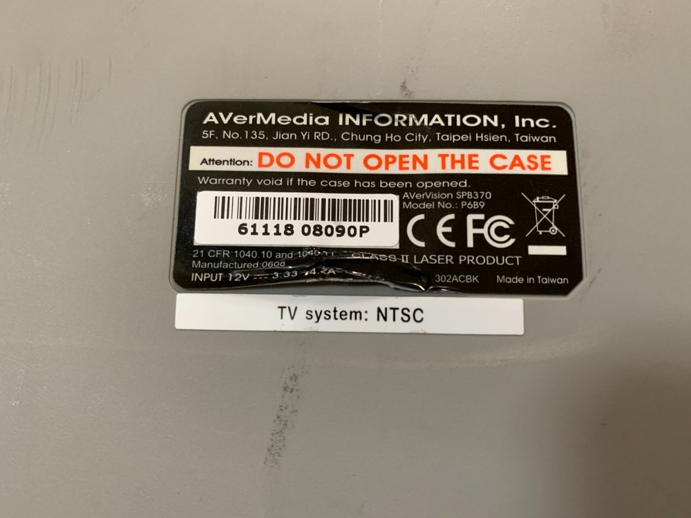 AverMedia AverVision SPB370 Digital Document Camera Visualizer P6B9 - TESTED