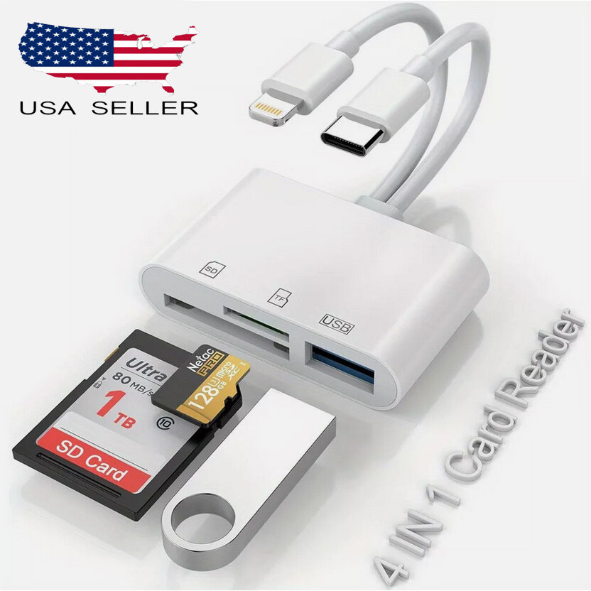 SD/TF Card Reader for iPhone/iPad/Android, Memory Card Reader for Camera Adapter