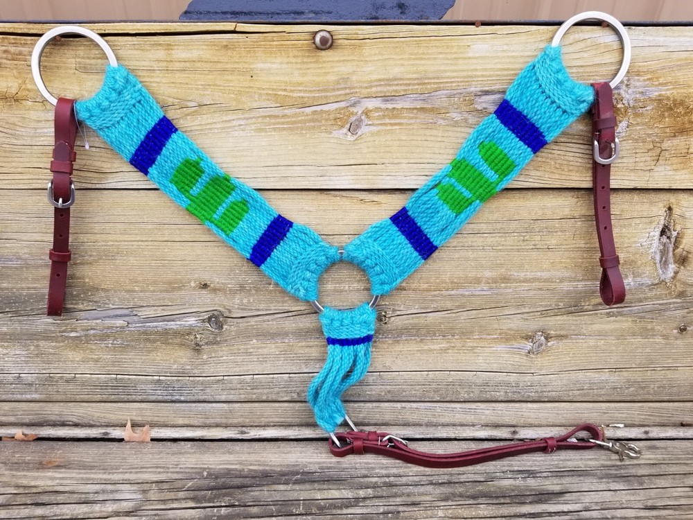 Turquoise Cactus Mohair Breast Collar