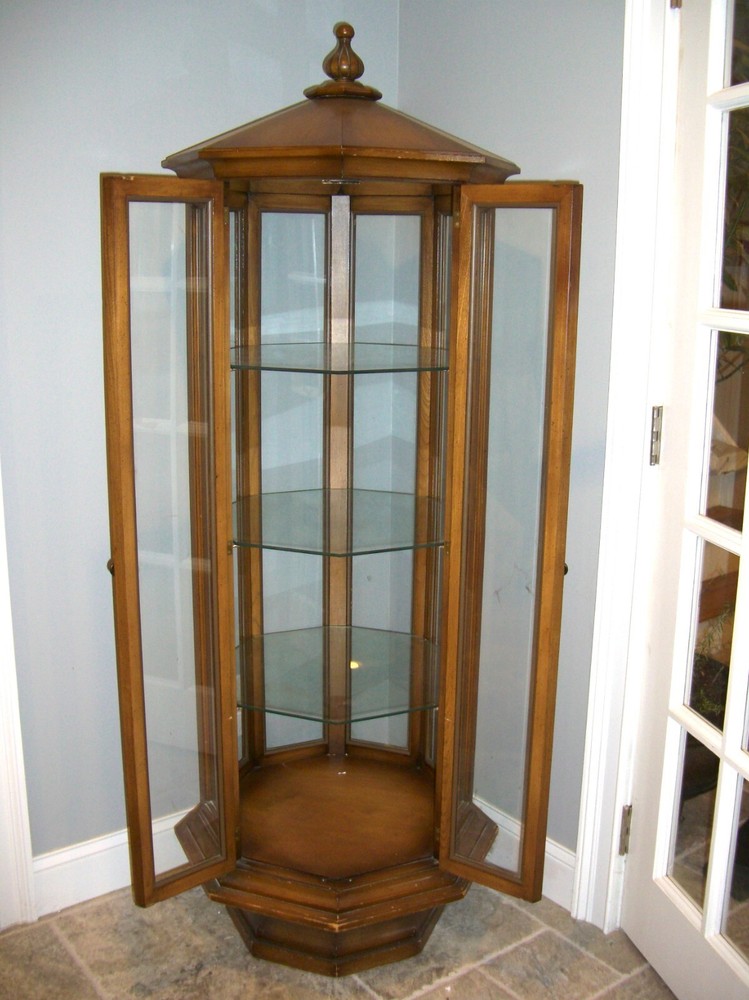 Mid Century Modern Octagonal China Display Cabinet