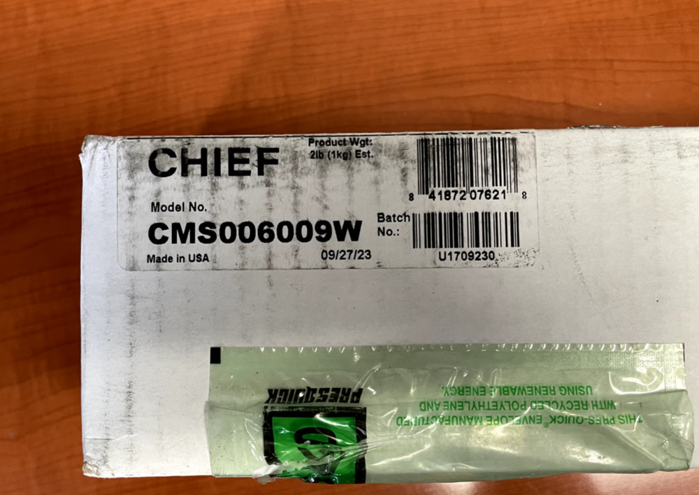 Chief CMS-006009W 6-9" Speed-Connect Adjustable Extension Column