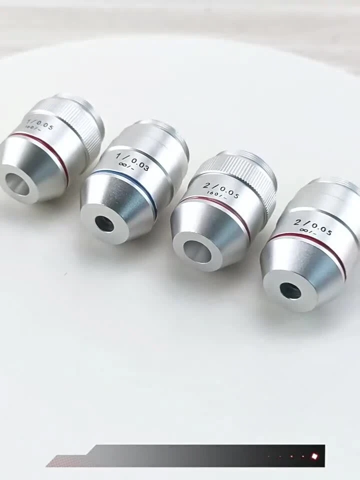 195 1X 2X RMS Achromatic Infinity Objective Lens for Biological Microscope