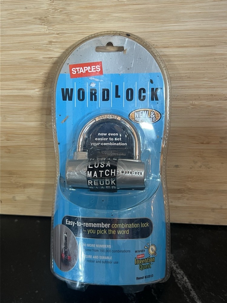 Staples WordLock Easy-To-Remember Combination Lock Model