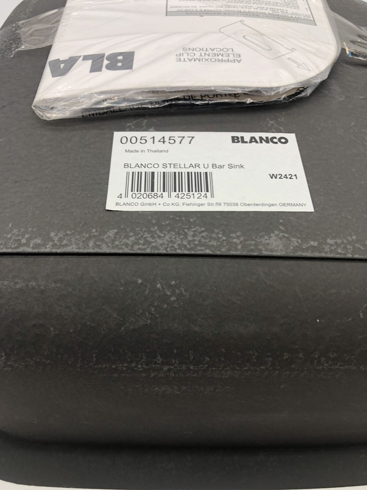 15" Blanco Stellar U Bar Sink 00514577