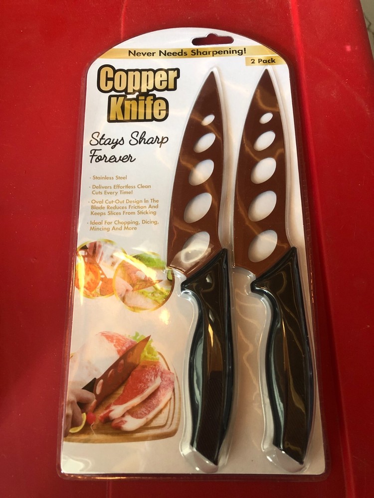 Tekno Copper Knife 2 Pack - Never Needs Sharpening!