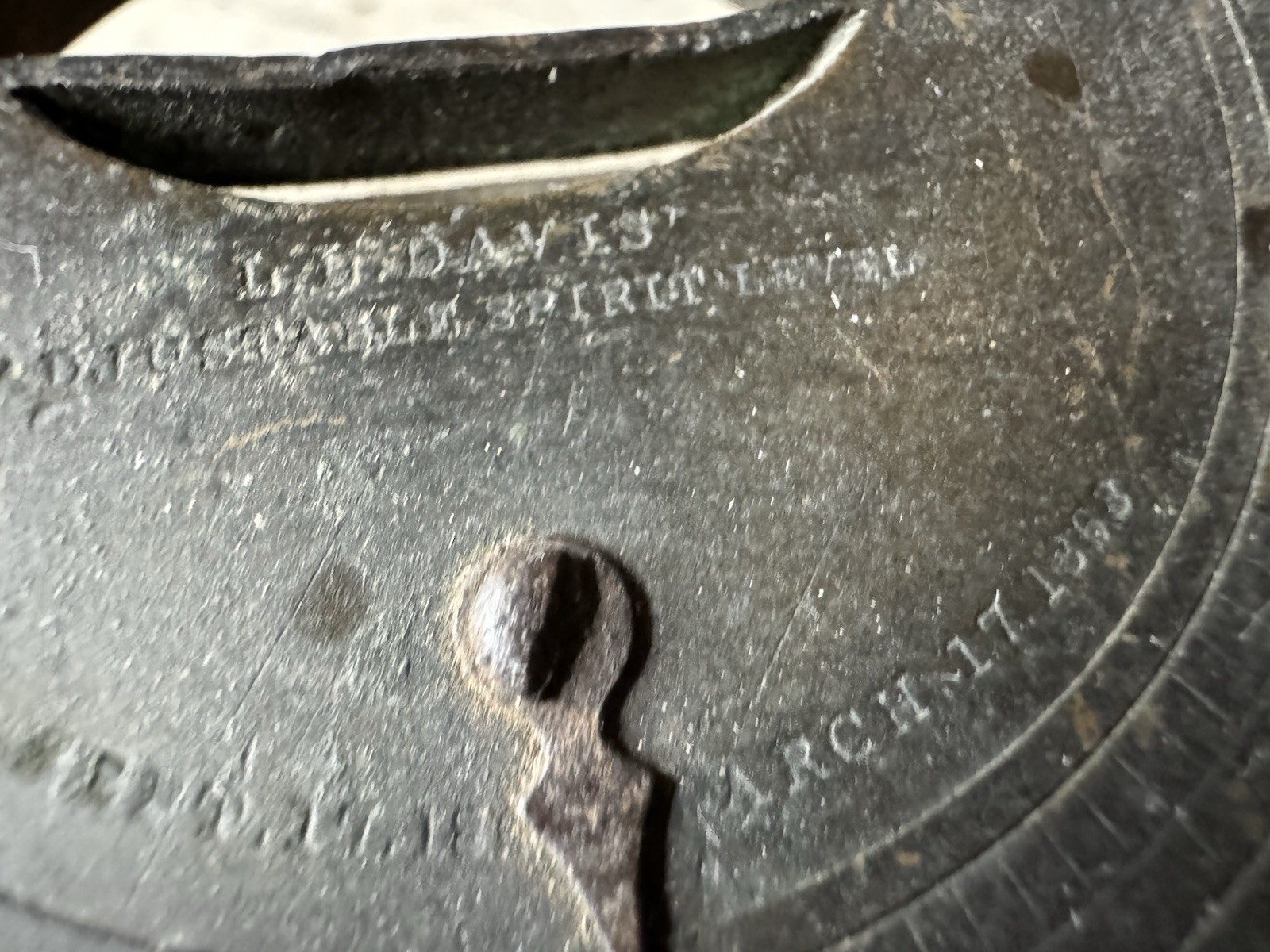 Antique 1867 1868 LL Davis Adjustible Spirit Level Cast Iron 18'' Inclinometer