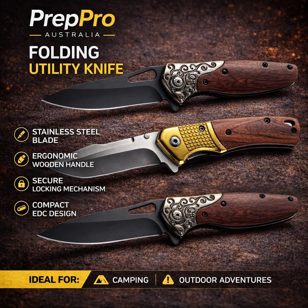 Heritage Folding Utility Knife – Premium Edition | PrepPro