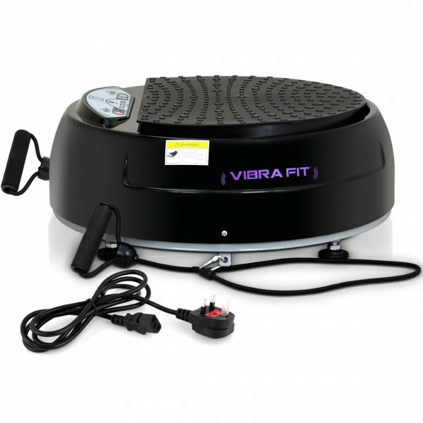 Vibra Fit Original | Vibration Platform Machine with Resistance Bands | Black