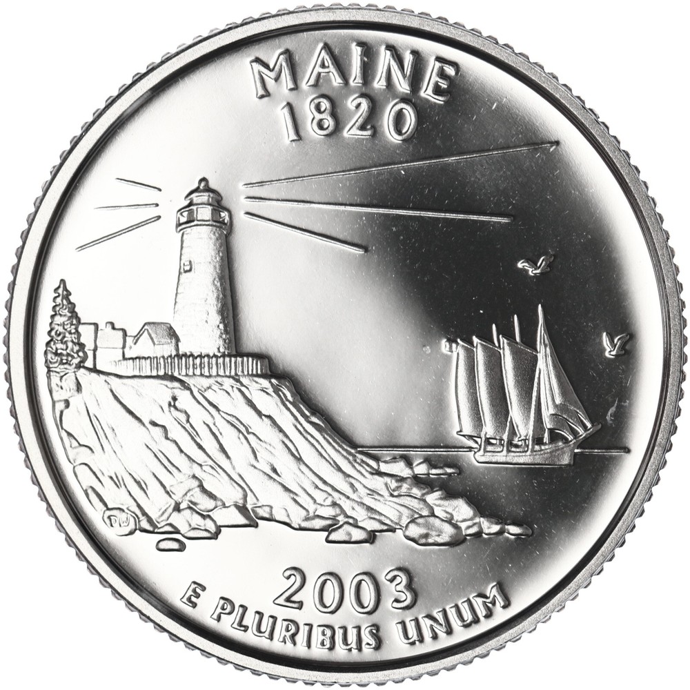 2003 S State Quarter Maine Gem DCam Proof CN-Clad