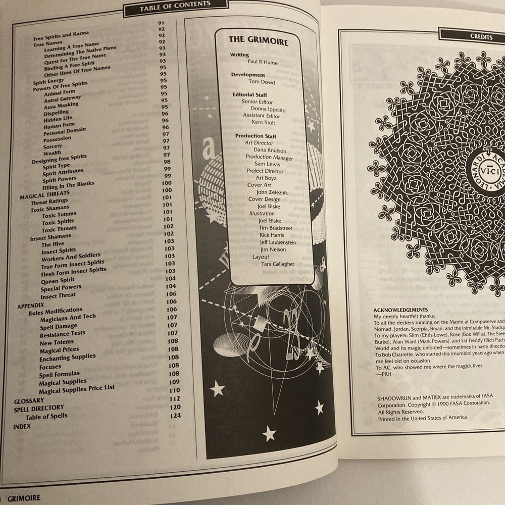 Shadowrun The Grimoire - FASA 7106