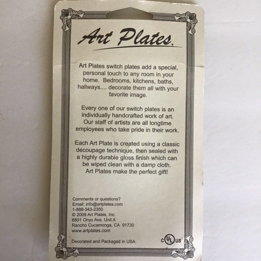 Art Plates Handcrafted Chevy Switch Plate