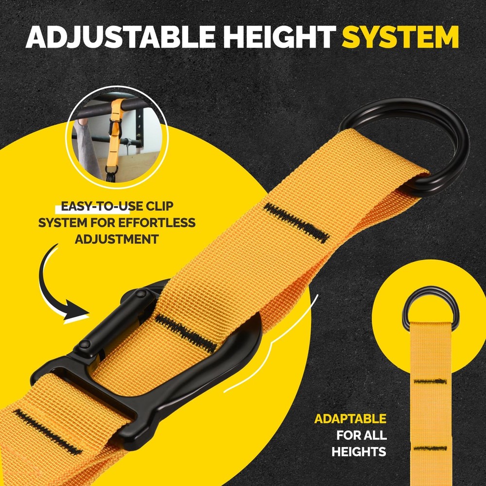 Pull Up Assistance Bands Set - 4 Heavy-Duty Pull Up Bands, Height Adjustable Str