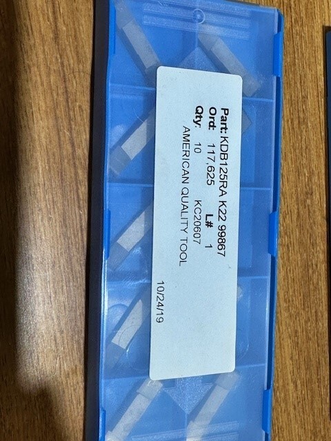 VDB-125-RA BP20 V-Dogbone Insert