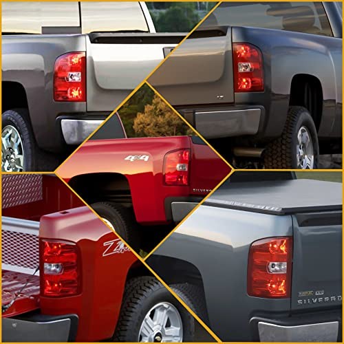 Tail Light Assembly Compatible with Chevy Right Passenger Side-Red Border