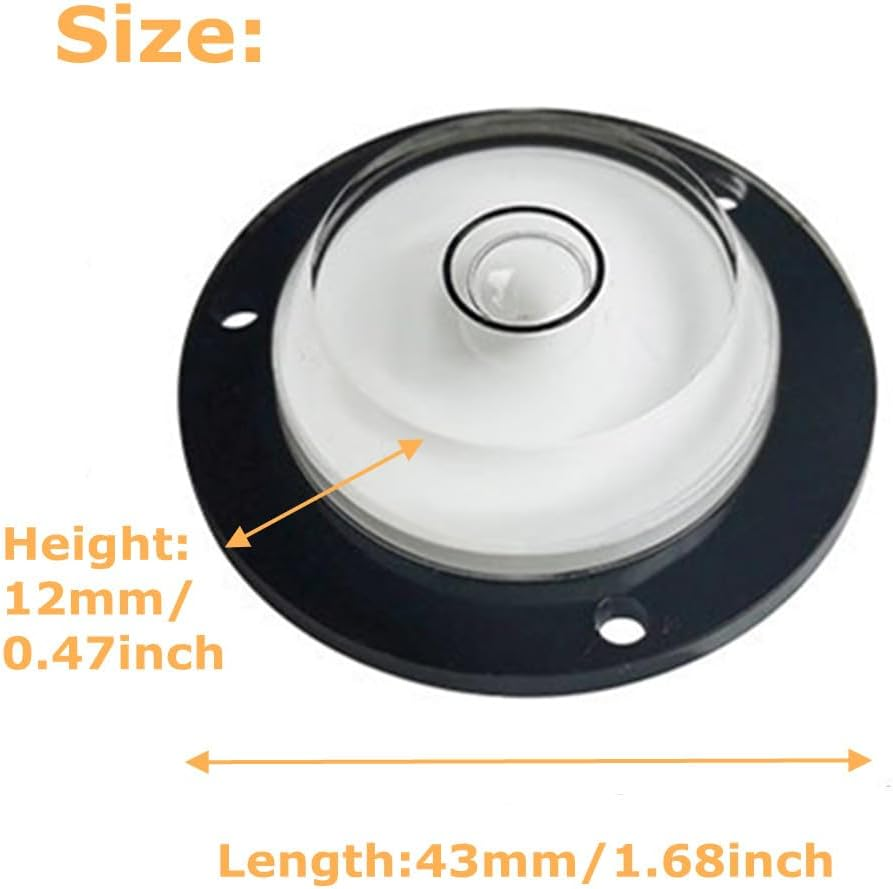 4Pcs Spirit Bubble Levels Little Circular Level Measuring Tools Multi-Directiona