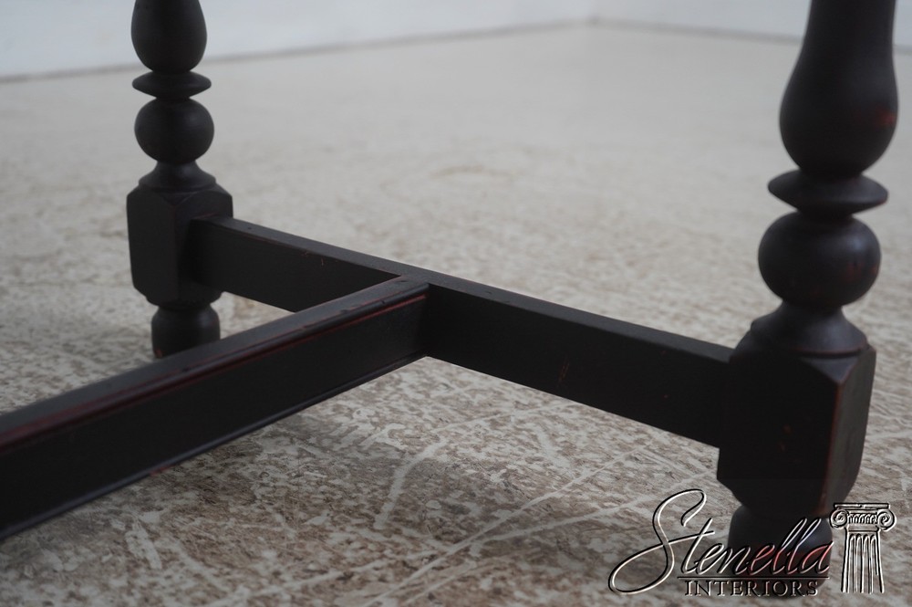 72585: Tiger Maple Top Black Base Coffee Table