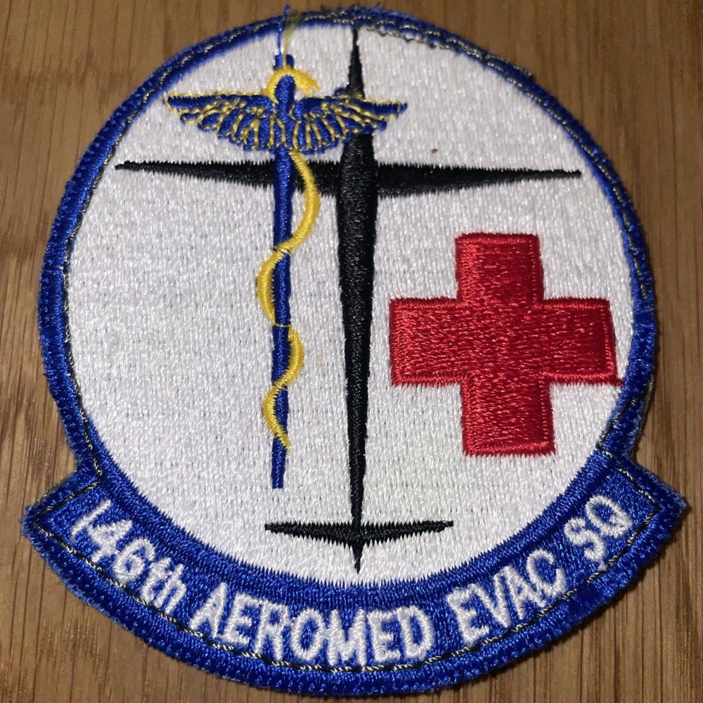 146th Aeromedical Evacuation Squadron - USAF Air Force Patch w/hook & loop