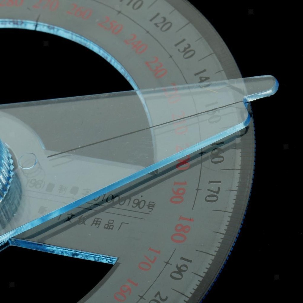 10cm Plastic 360 Degree Sewing Arm Protractor Ruler Angle