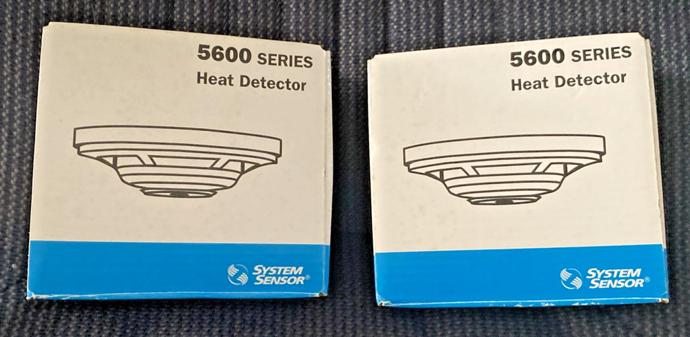 Two System Sensor 5604 - Heat Detectors 194 DEG FIXED TEMP. NEW