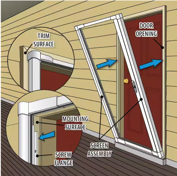 ANDERSON 32-36" x 80" Luminaire Gray Single Universal Retractable Screen *2Aisle