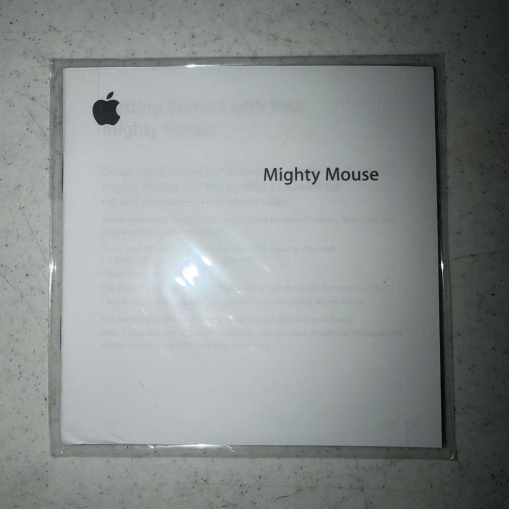 Apple Software CD - Mighty Mouse Software Install V 1.3 - New Sealed - Li20