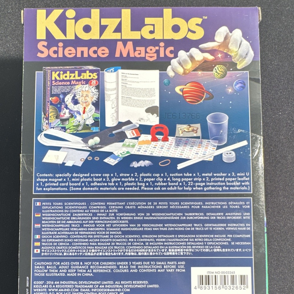 4M KidzLabs Science Magic Kit 20 Science Tricks Educational Toy 2018