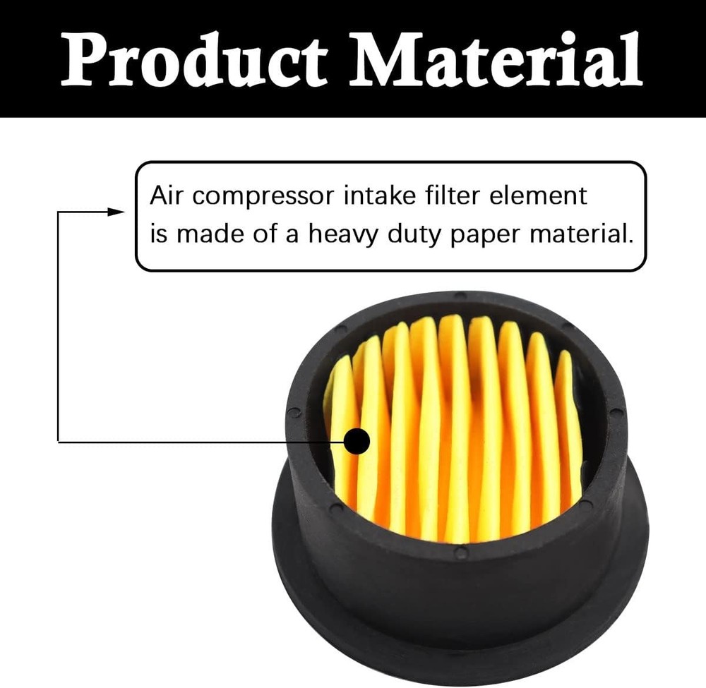 4pcs Air Compressor Replacement Filter Elements,Air 4 Count (Pack of 1)